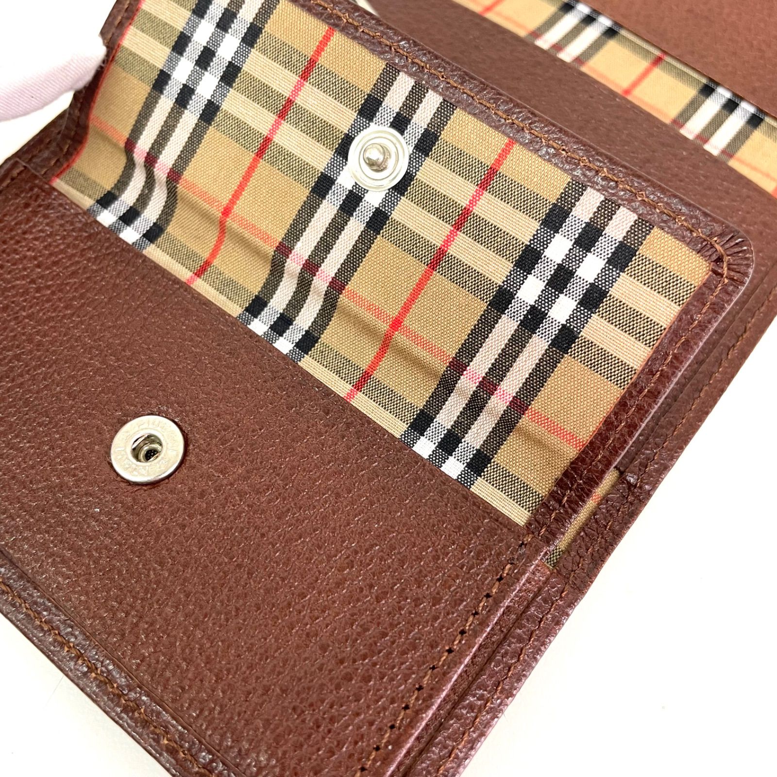 良品 BURBERRY バーバリー レザー ノバチェック キーケース カード