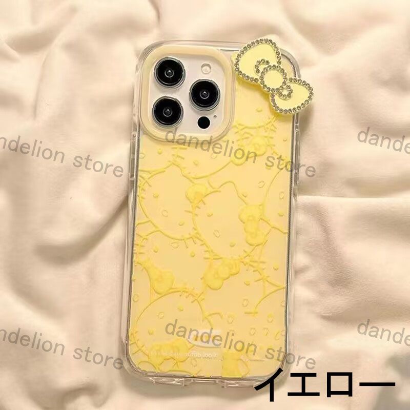 スマホケース キティーちゃん リボン付き DIY iPhone対応