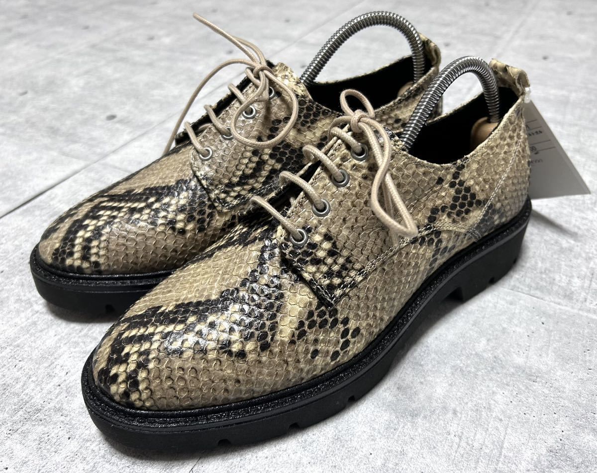 新品 定価18700円 ラストスタジオ スネーク柄 レザーシューズ 