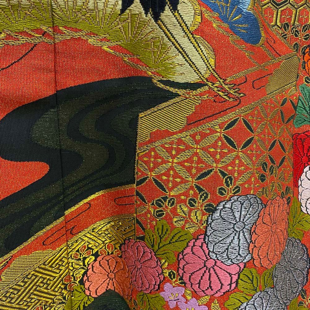 色打掛 正絹 鶴 刺繍 金 黒 打掛 Mサイズ 裄66.5 花嫁衣裳 婚礼 色打掛 正絹 鶴 刺繍 金 黒 打掛 Mサイズ 裄66.5 花嫁衣裳 婚礼