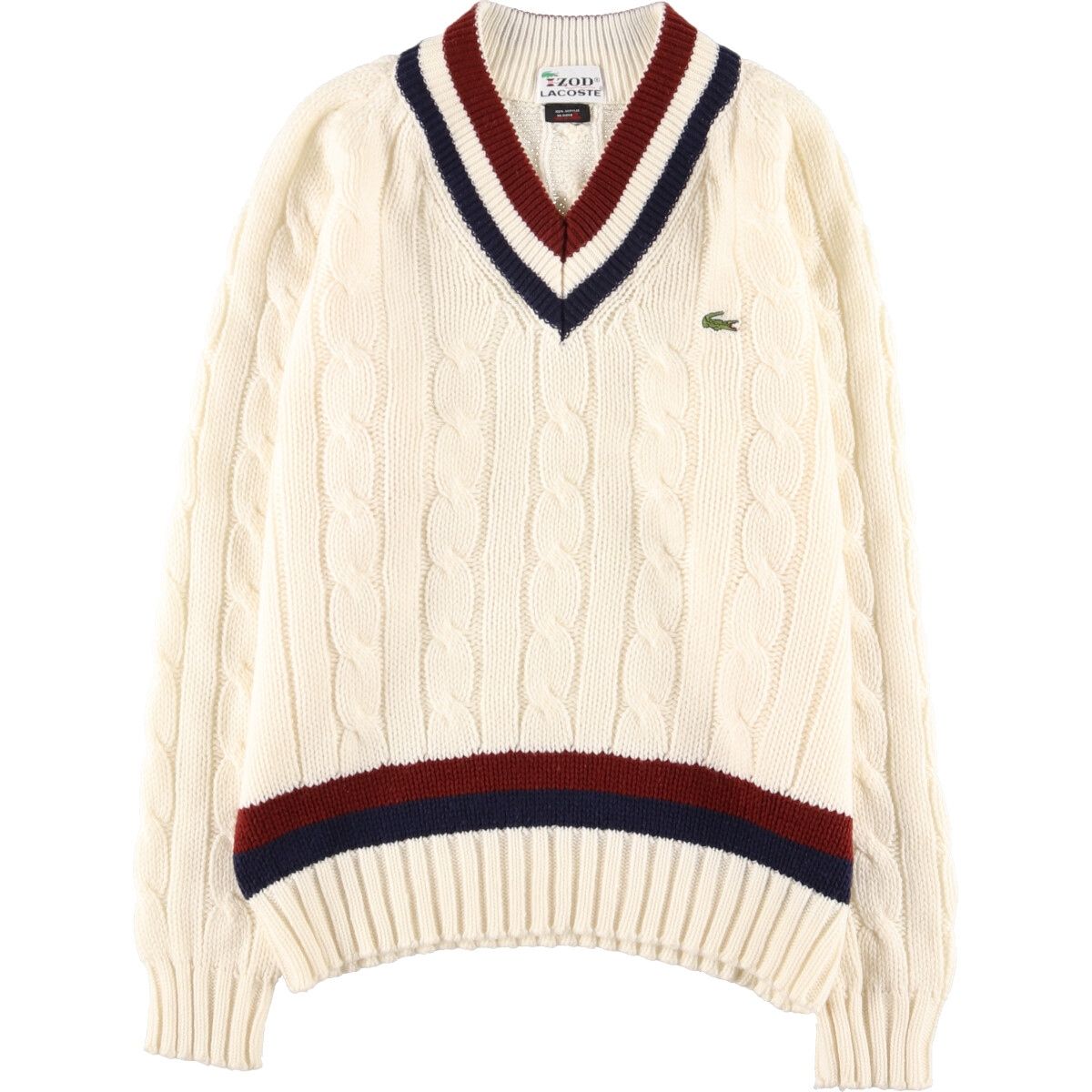 古着 70年代 ラコステ LACOSTE IZOD チルデンニットセーター メンズXL ...