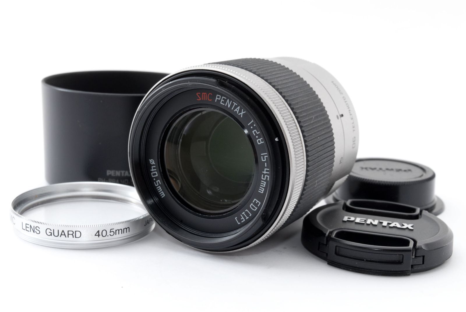 ペンタックス Pentax Q 06 15-45mm F/2.8 ED Telephoto Zoom Lens Q Mount レンズ フード レンズ フィルター 前 後 キャップ 付き ＃C0180