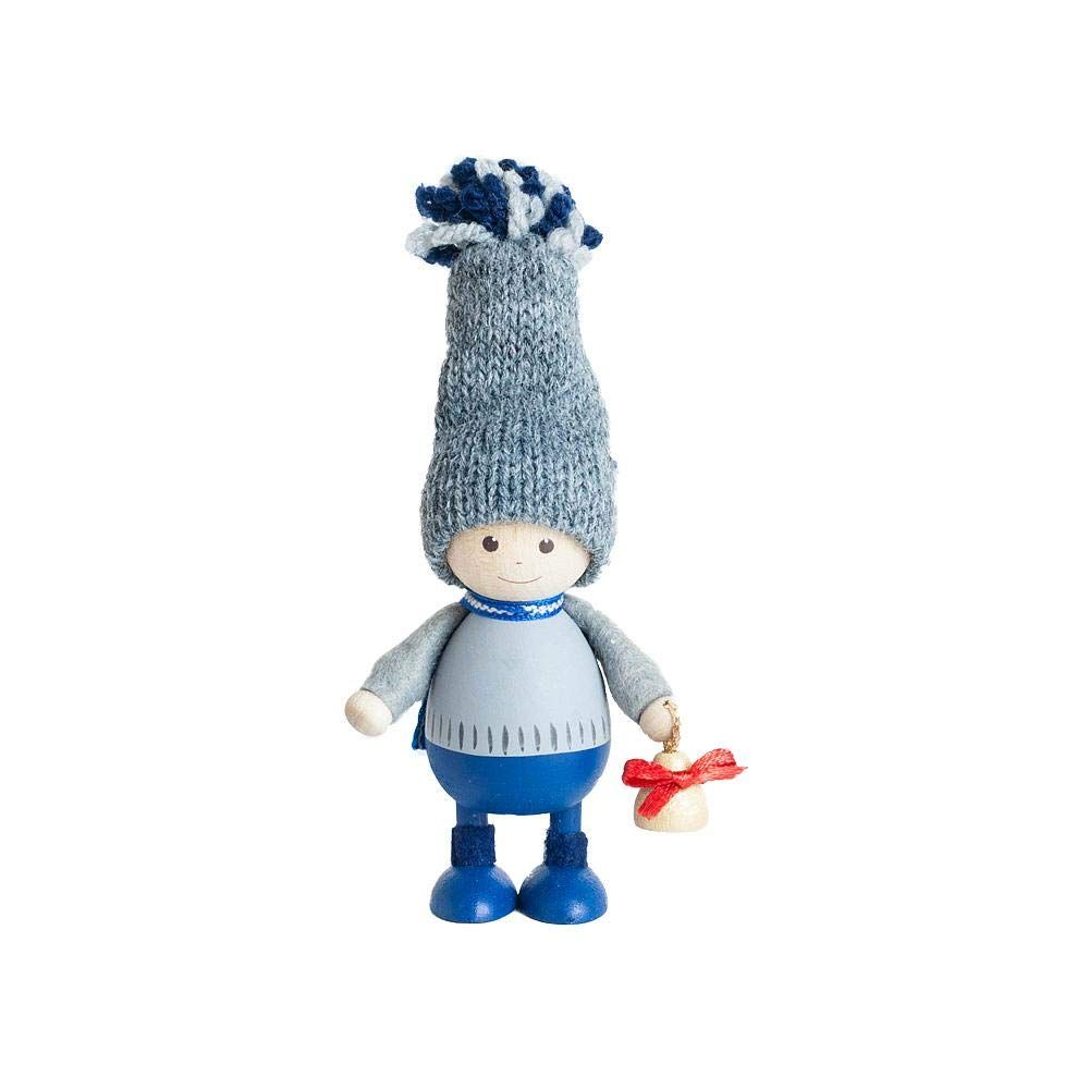 NORDIKA nisse ノルディカ ニッセ クリスマス 木製人形 (ベルを持った青いふとっちょ男の子 / NRD120565) 
