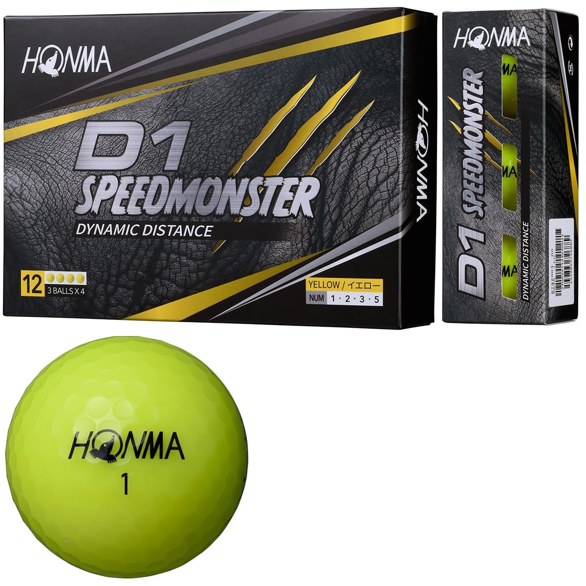【数量限定】本間ゴルフ HONMA ボール D1 スピードモンスター ボール 3ダースセット 3ダース(36個入り)