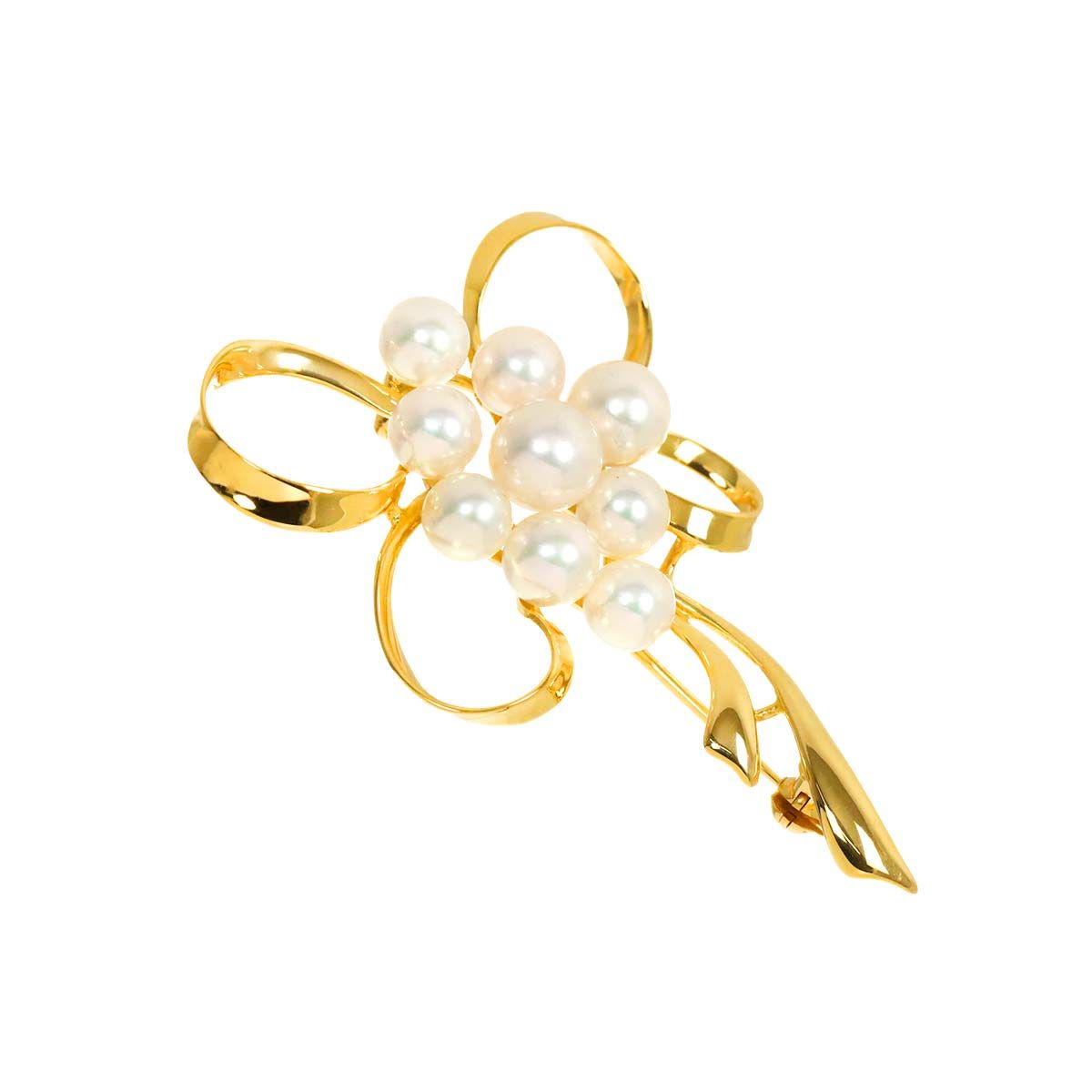 皇室御用達 MIKIMOTO ミキモト アコヤ真珠 パール ブローチ コサージュ 皇室御用達✨ミキモト アコヤ真珠 パール ブローチ コサージュ