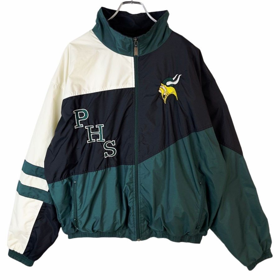 ホロウェイ USA製 刺繍企業ロゴ アクティブジャケットグリーン2XL 5935 ホロウェイHollowayナイロンジャケットVikingsバイキングス刺繍