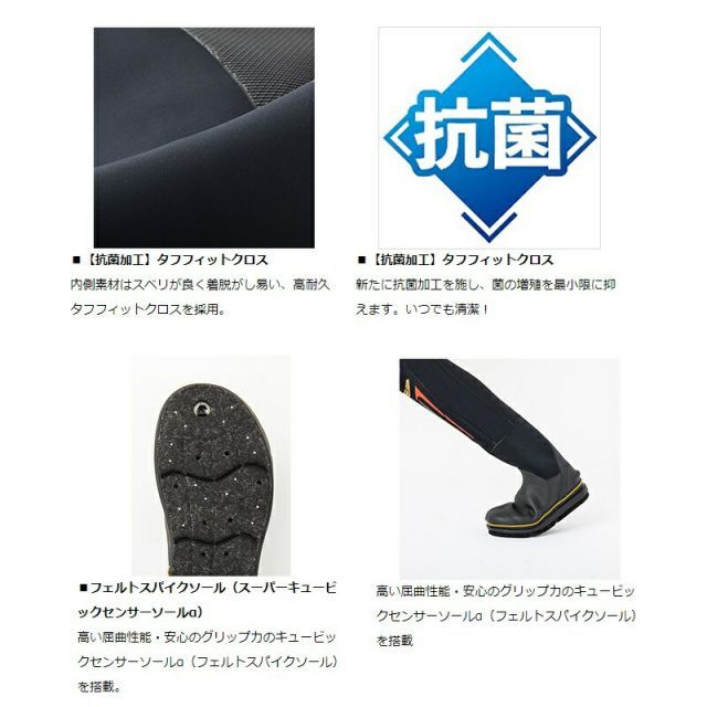 ダイワ SPW-4513 VR-BL スリムウェーダー 先丸中割 ブラック LLA-LL 釣具 釣り フィッシング