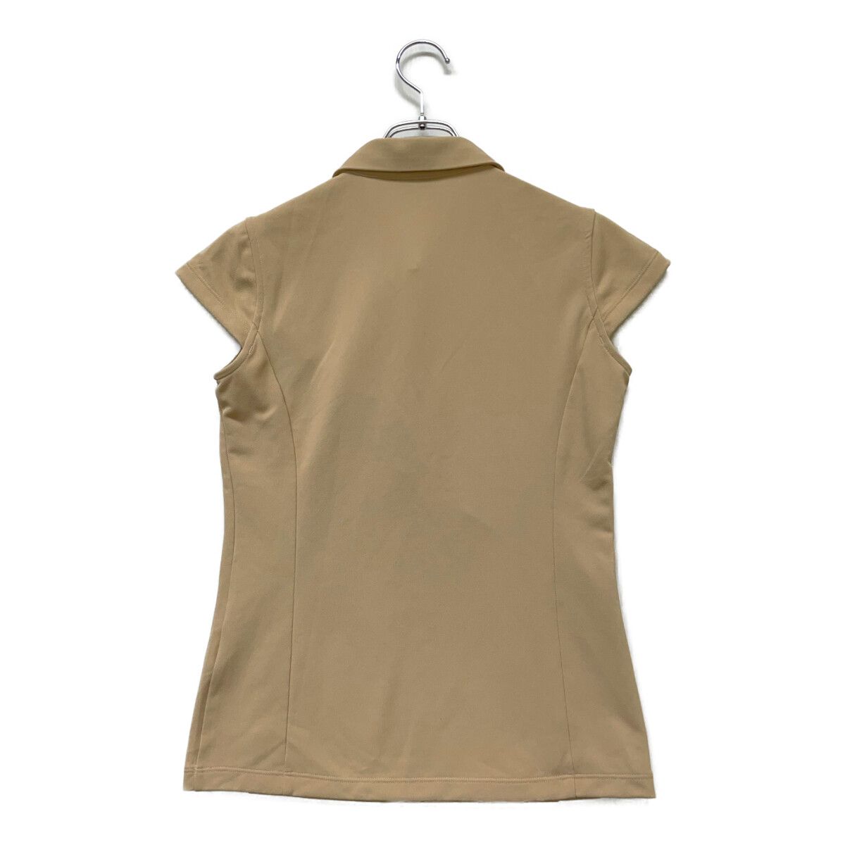 coco 中古 デサントゴルフ DESCENTE GOLF レディース 半袖シャツ M ベージュ×紺 ハーフジップ 中古 レディース デサントゴルフ DESCENTE GOLF 半袖シャツ M