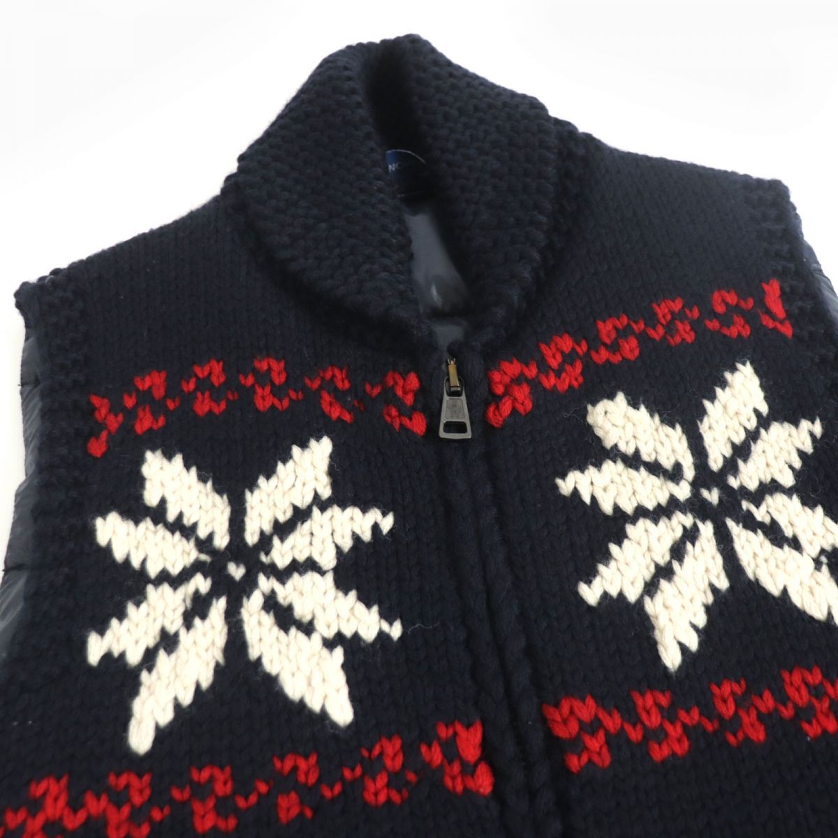 美品□MONCLER/モンクレール MAGLIONE TRICOT GILET ショールカラー