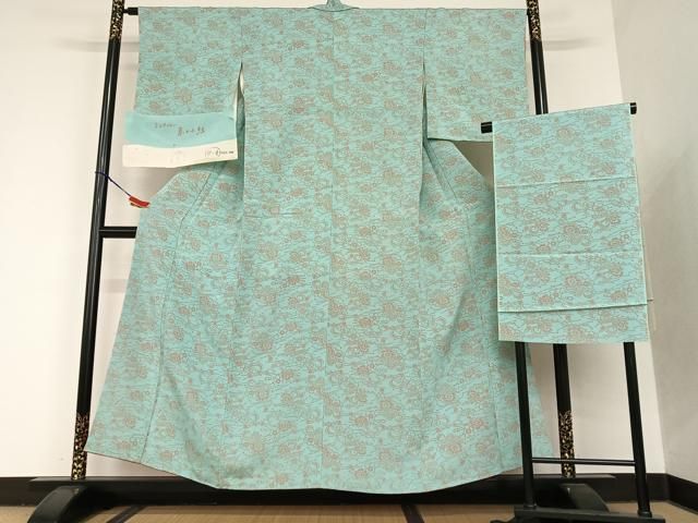 平和屋着物■極上　世界的人形師 辻村寿三郎　ジュサブロー　訪問着　舞桜　伊と幸　羊羹色地　金彩　反端付き　逸品　未使用　DZAA9101kh5 平和屋着物○世界的人形師 辻村寿三郎 ジュサブロー 春日小紋 舞桜 伊