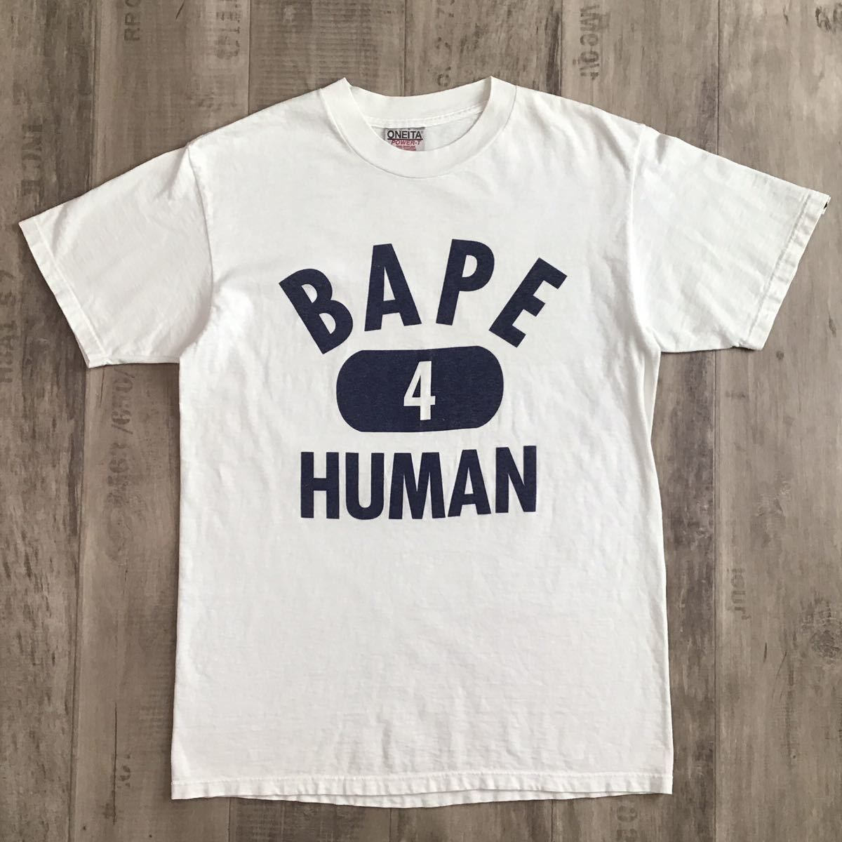 ☆激レア☆ 初期 oneita BAPE 4 HUMAN Tシャツ Mサイズ a bathing ape