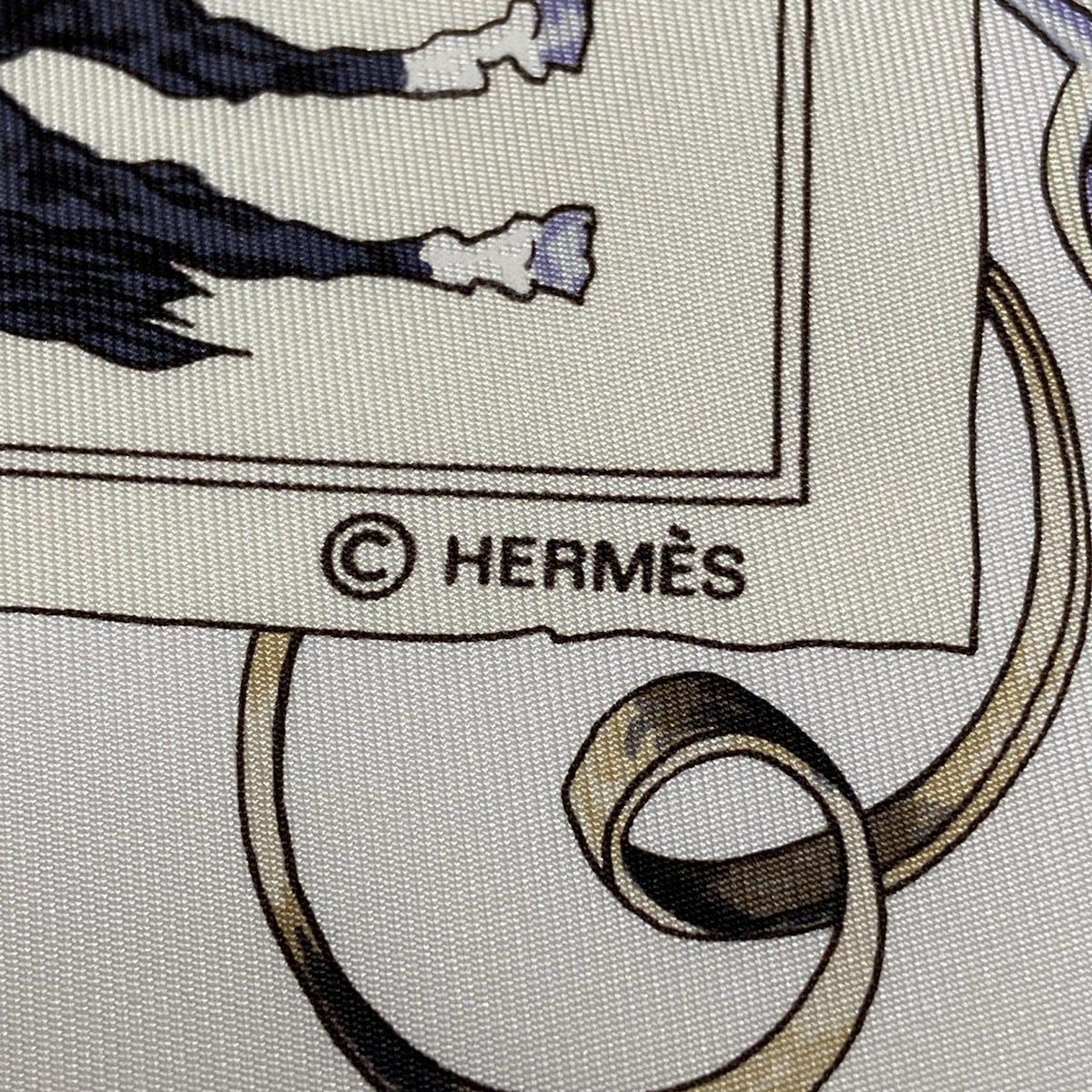 HERMES(エルメス) スカーフ プチカレ ベージュ　アイボリー HERMES エルメス スカーフ カレ45 プチカレ ガヴロッシュ 『MORS