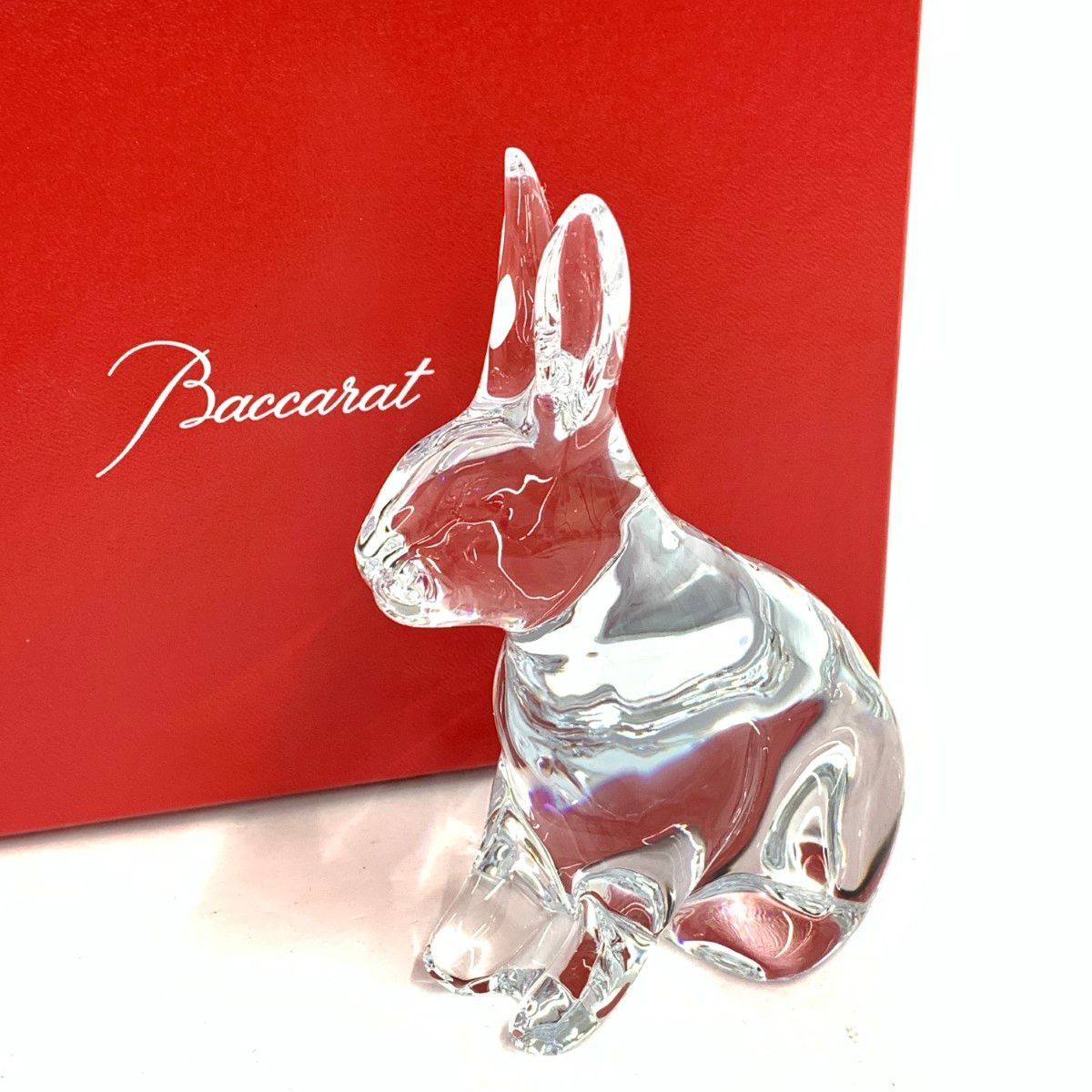 【バカラ】うさぎ 兎 動物 置物 インテリア★美品★幸運/開運 バカラ うさぎ バカラ】うさぎ 兎 動物 置物 インテリア☆美品☆幸運