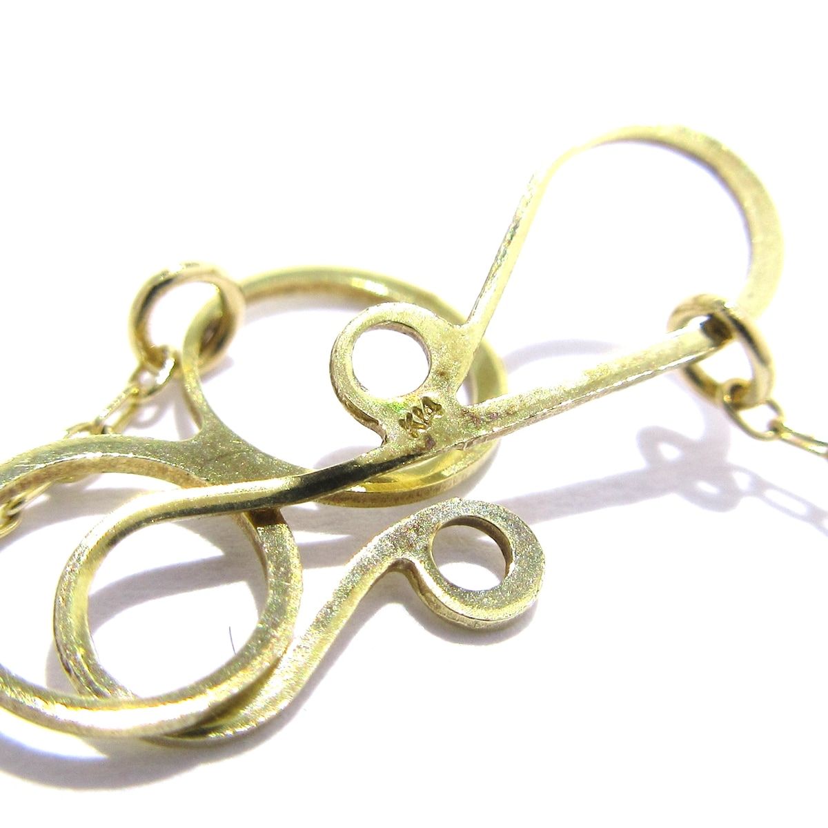 Unbranded(ノーブランド) ネックレス K14YG×アイボリー 総重量:6.6g  