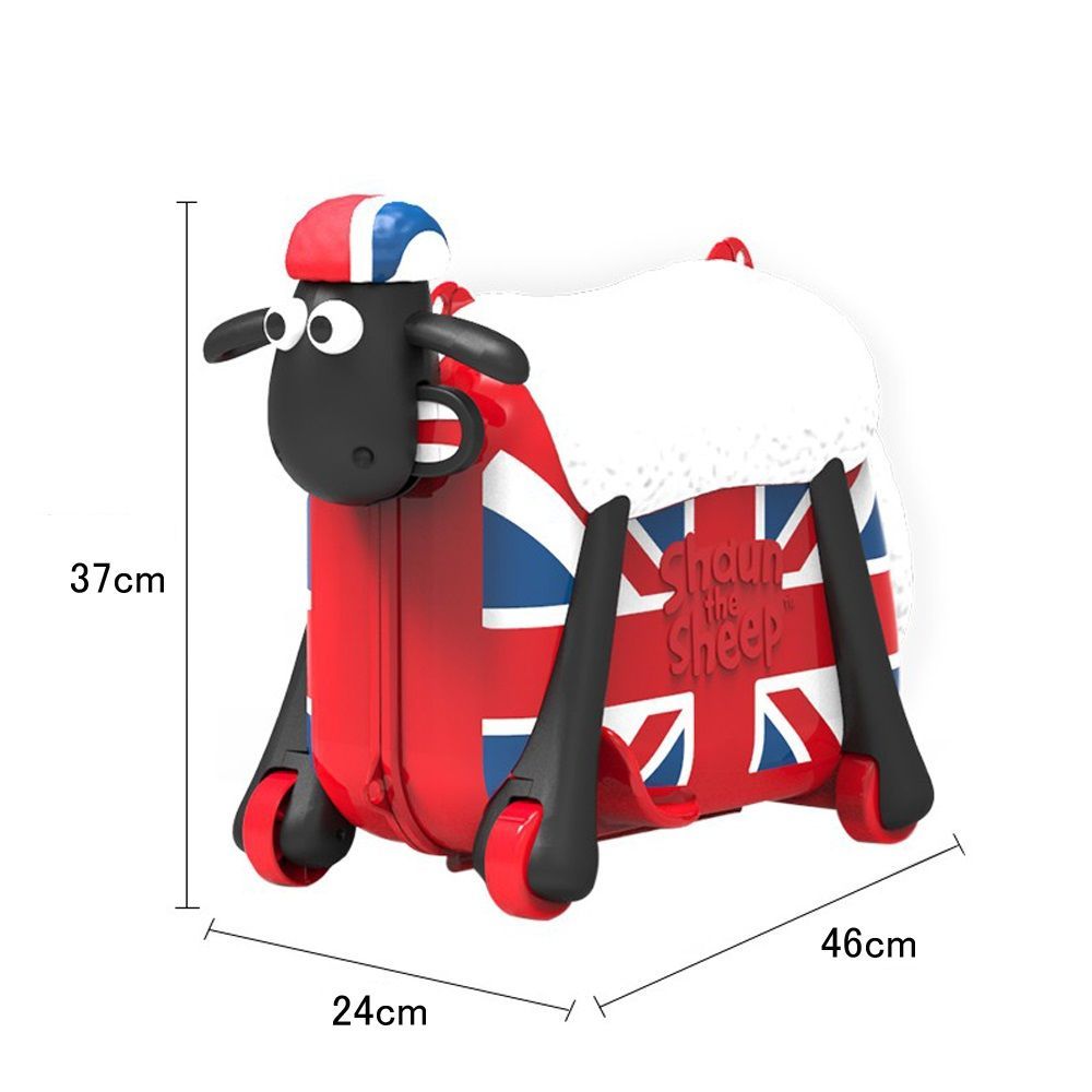 ひつじのショーン 乗って遊べる 子ども スーツケース こども用 乗用玩具 機内持ち込み可 バッグ 旅行 キッズ かばん 乗れるキャリーバッグ  Shaun The Sheep Ride on Suitcase British saipo おもちゃ 玩具 通販