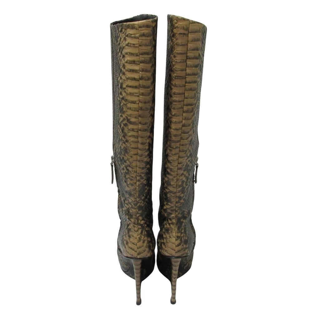GIUSEPPE ZANOTTI　サイドジップ　編み上げブーツ　EU　37　美品 美品 Giuseppe Zanotti ジュゼッペザノッティ パイソン ウェッジ