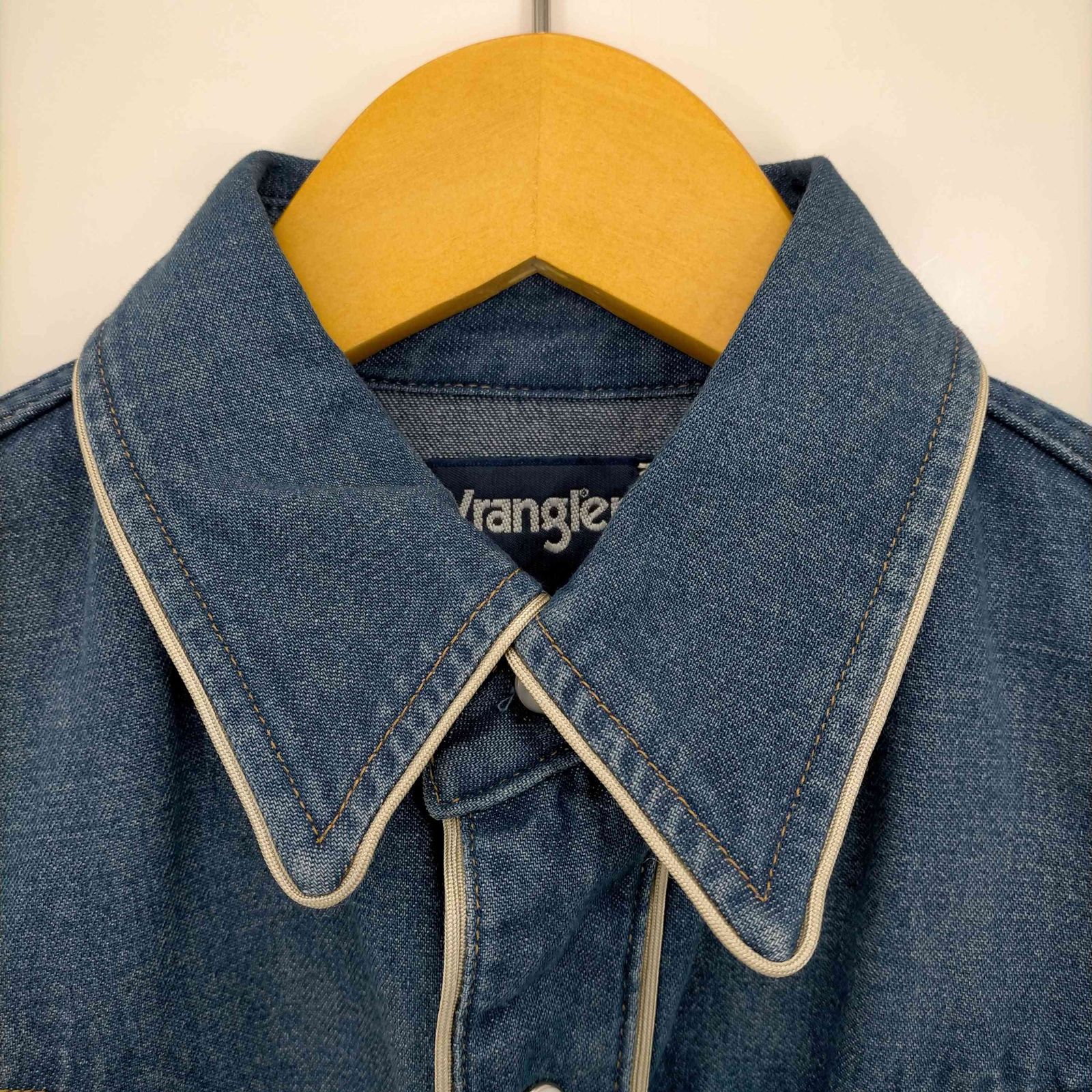 ラングラー Wrangler パイピング デニム ウエスタンシャツ
