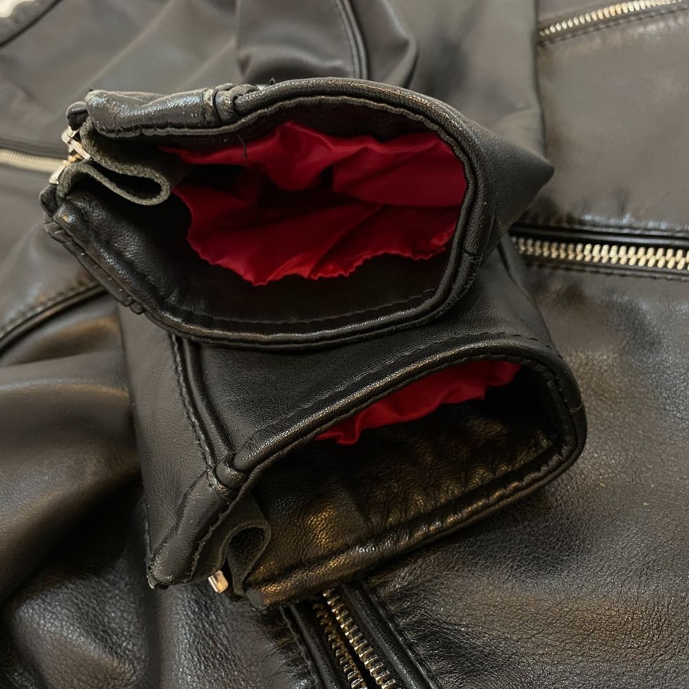 DIESEL BLACK GOLD ダブルライダースジャケット 46 ブラック DIESEL