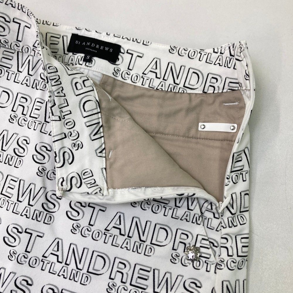 セントアンドリュース St Andrews スカート 総柄 ホワイト St ANDREWS