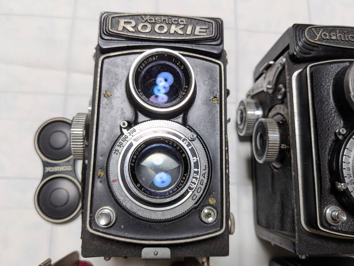 ヤシカ Yashicaflex x 4台 Yachica ROOKIE 1台 二眼レフカメラ シャッター動作品 4337_22_15