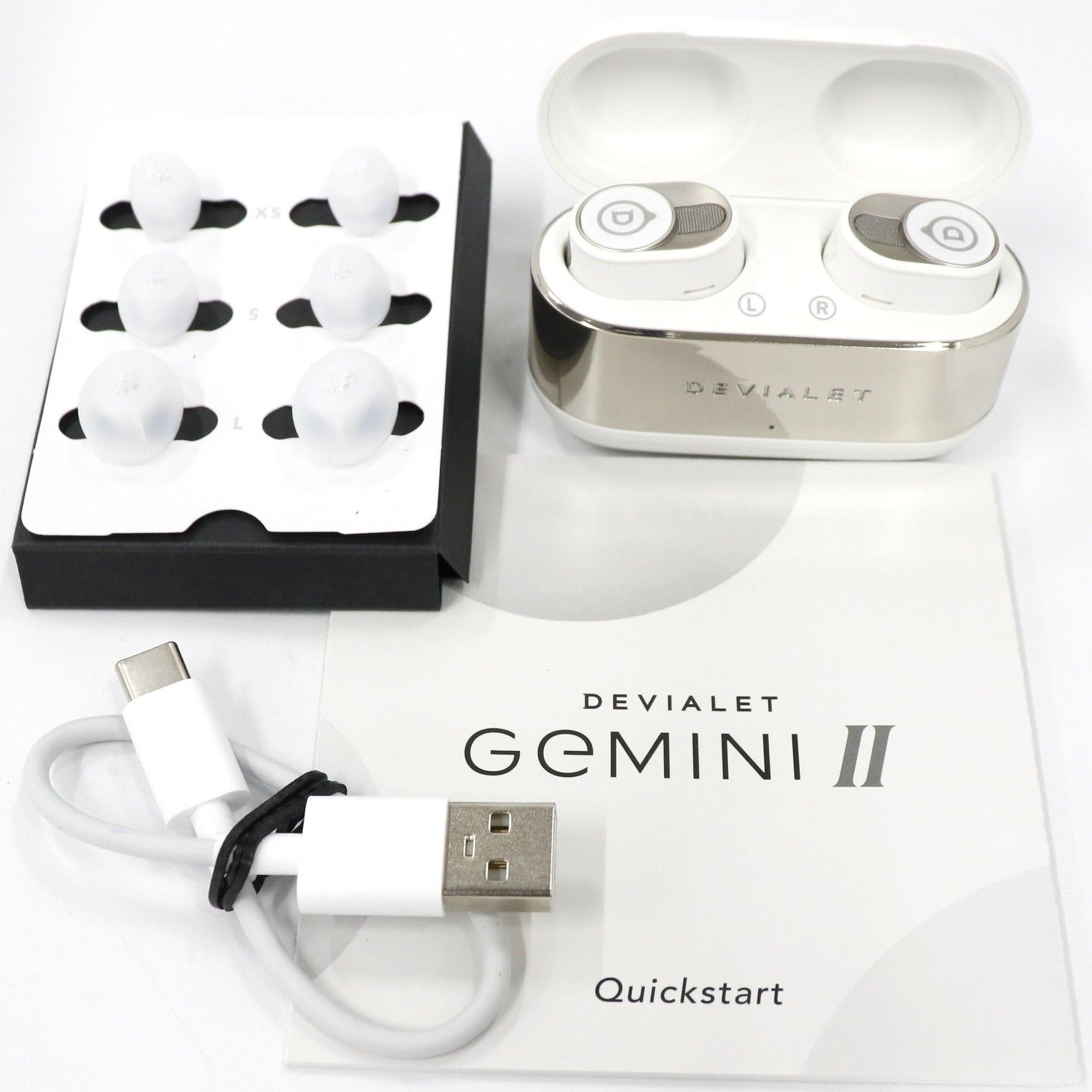 DEVIALET GEMINI II ICONIC WHITE イヤホン Devialet Gemini II ホワイト - ラグジュアリー ワイヤレスイヤホン