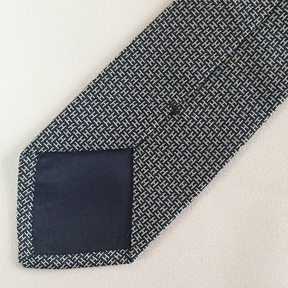 美品 エルメス HERMES ネクタイ シルク100% フランス製 ダーク