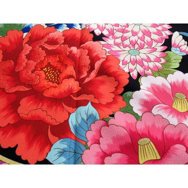 新品 展示品　振袖 袋帯 2点セット(玉城ティナ キスミス) オフ白 椿 牡丹 楓★ Xmiss - 新品 展示品 振袖 袋帯 2点セット(玉城ティナ キスミス) オフ