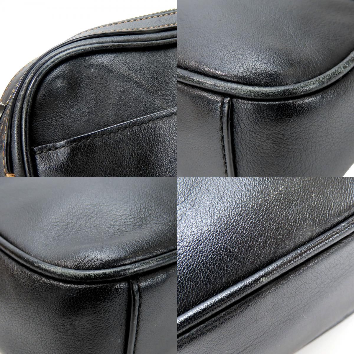 中古】 コーチ ショルダーバッグ グラハム F39946 レザー ブラック 