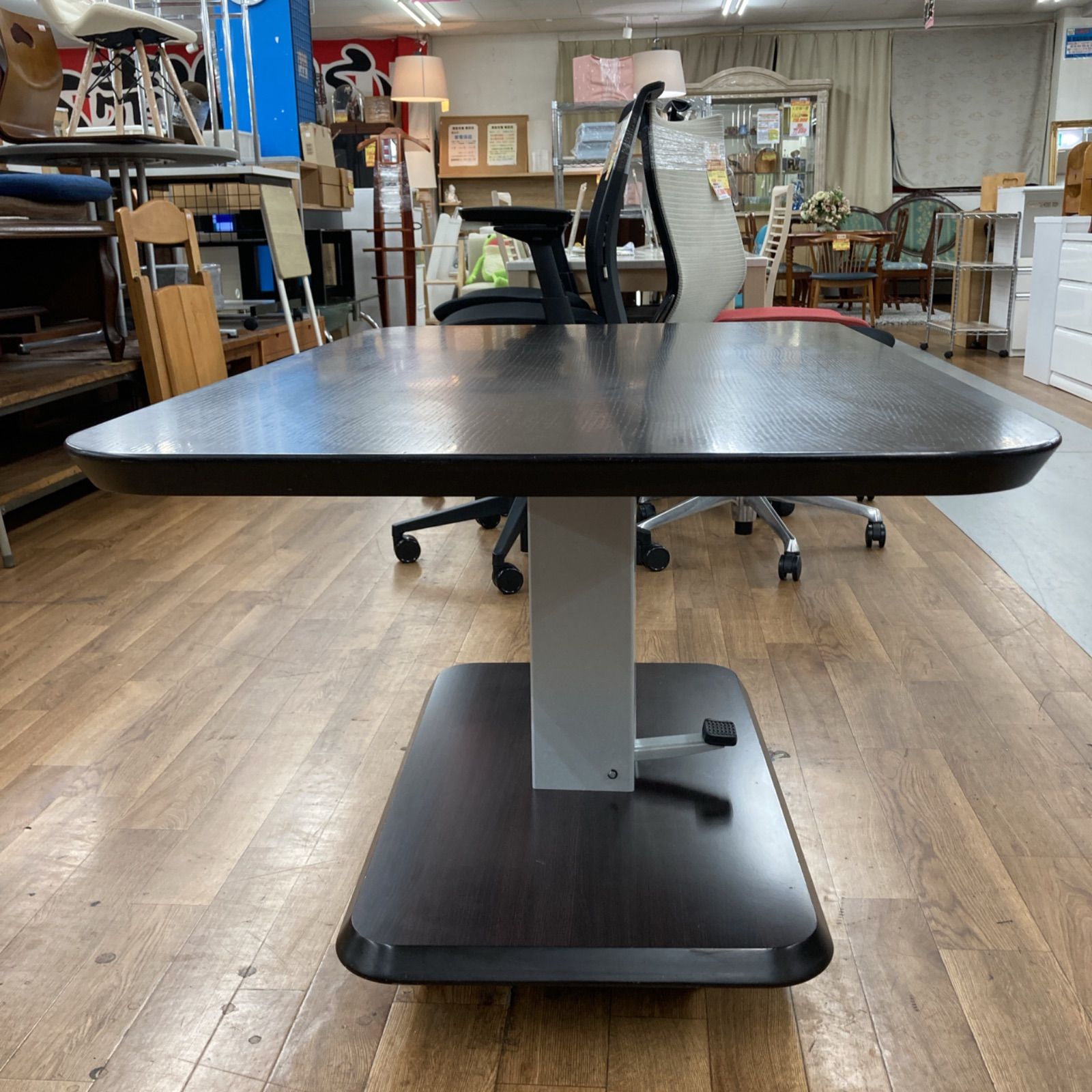 S781 ⭐ NITORI ニトリ 昇降式ダイニングテーブル コラボ120DT DBR 高さ56-73cm USED S781 ⭐ NITORI ニトリ 昇降式ダイニングテーブル コラボ120DT DBR 高
