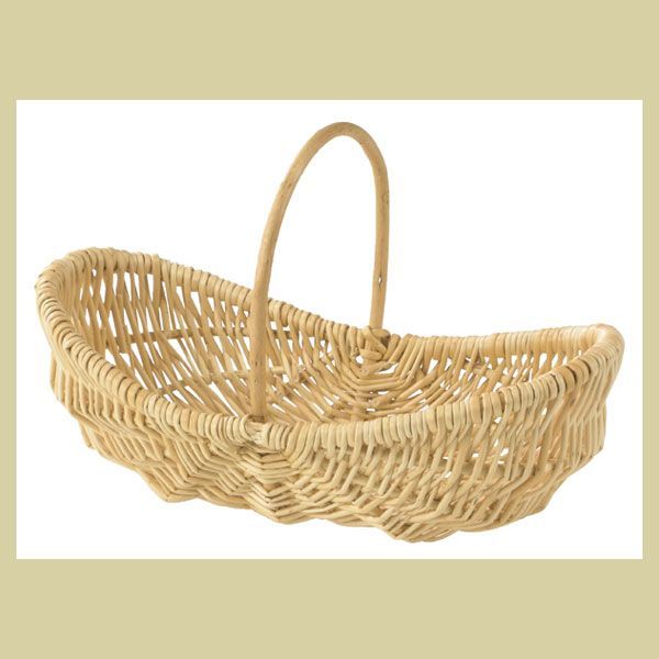 『煮柳』楕円タイプバスケット（片手持ち）「33×16×12cm」（ヌード）　※アジアン，リーズナブル，和，かご，籐，インテリア，食材，テーブルウェア，キッチン，業務用，トレイ，陳列，