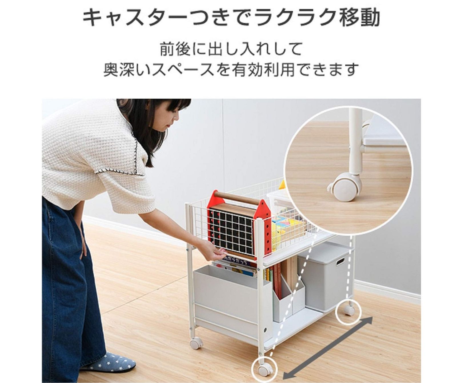 ストッパー付き キャスター