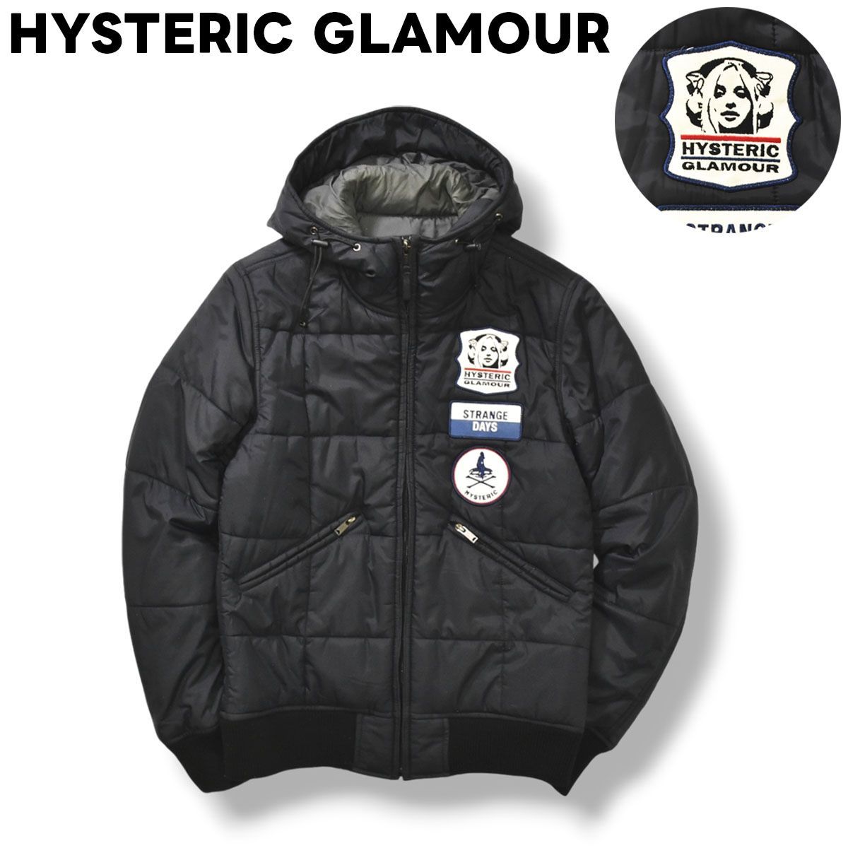 90s Hysteric Glamour ナイロンブルゾン ヒスガール ワッペン