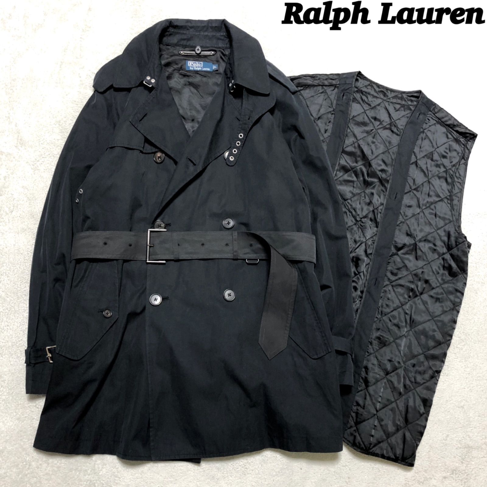 POLO by Ralph Lauren トレンチコート 一枚袖 ダブルブレスト 中綿入り 
