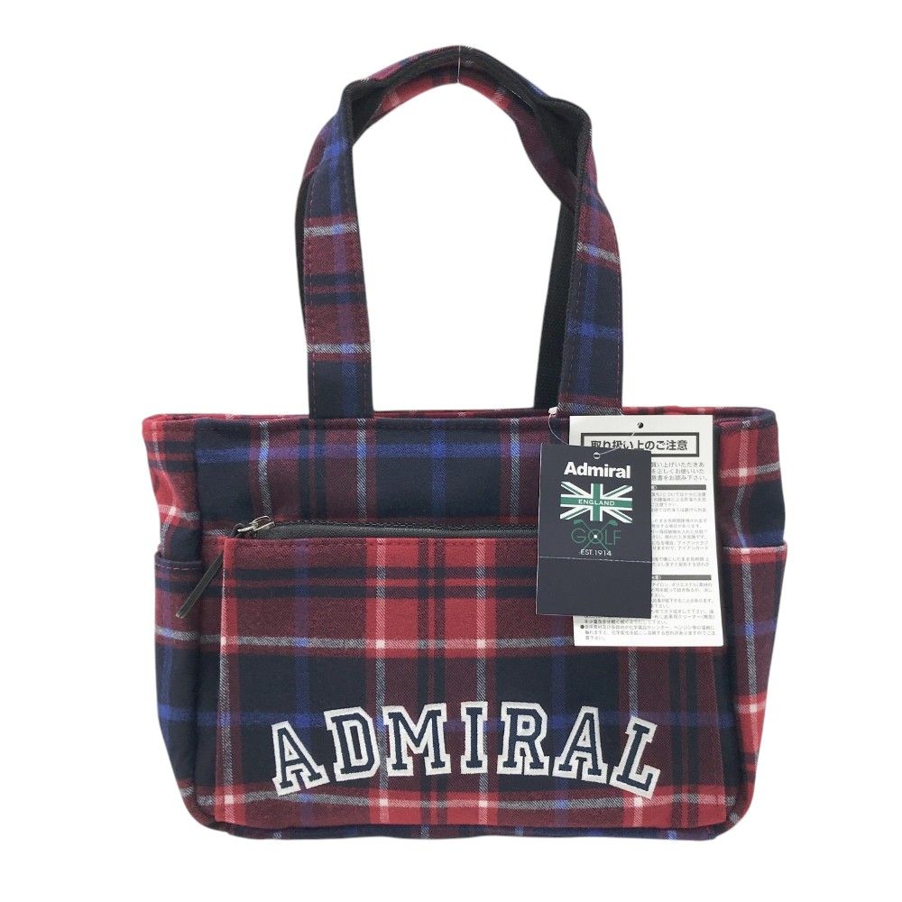 ADMIRAL アドミラル  カートバッグ チェック柄 レッド系  [240101427887] ゴルフウェア ストスト ADMIRAL アドミラル カートバッグ チェック柄 レッド系