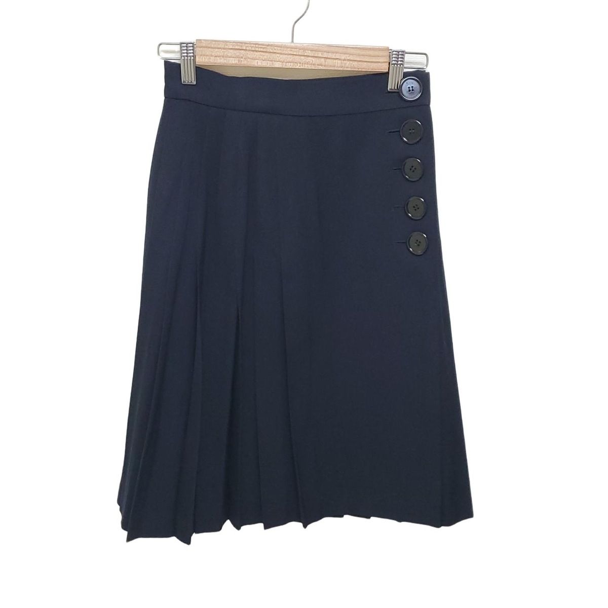 DIOR|ChristianDior ディオール|クリスチャンディオール 巻きスカート サイズM レディース - ダークネイビー ひざ丈|プリーツ