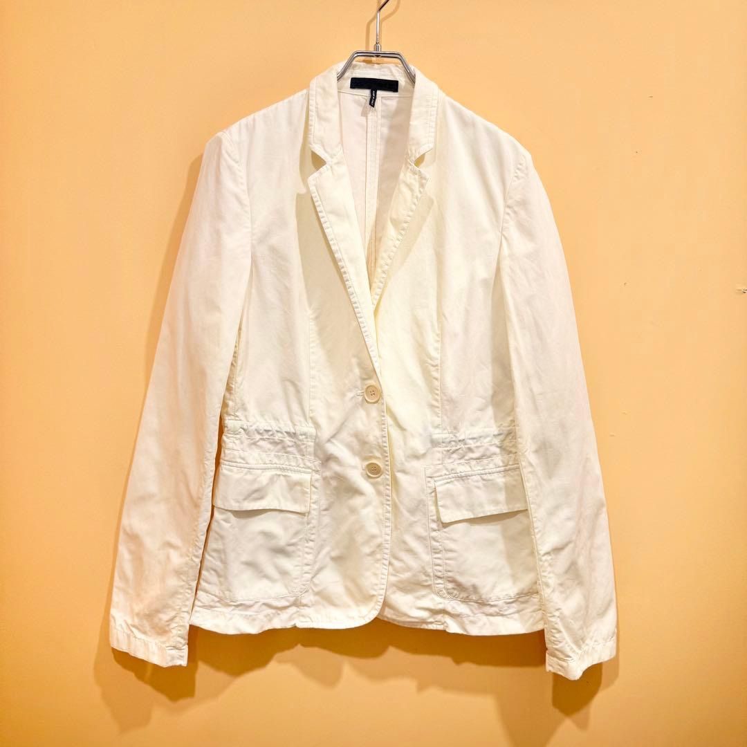 ✨美品✨ JIL SANDER ジルサンダー テーラードJK 38 イタリア製 ジルサンダー テーラードジャケット コットン オフホワイト イタリア製