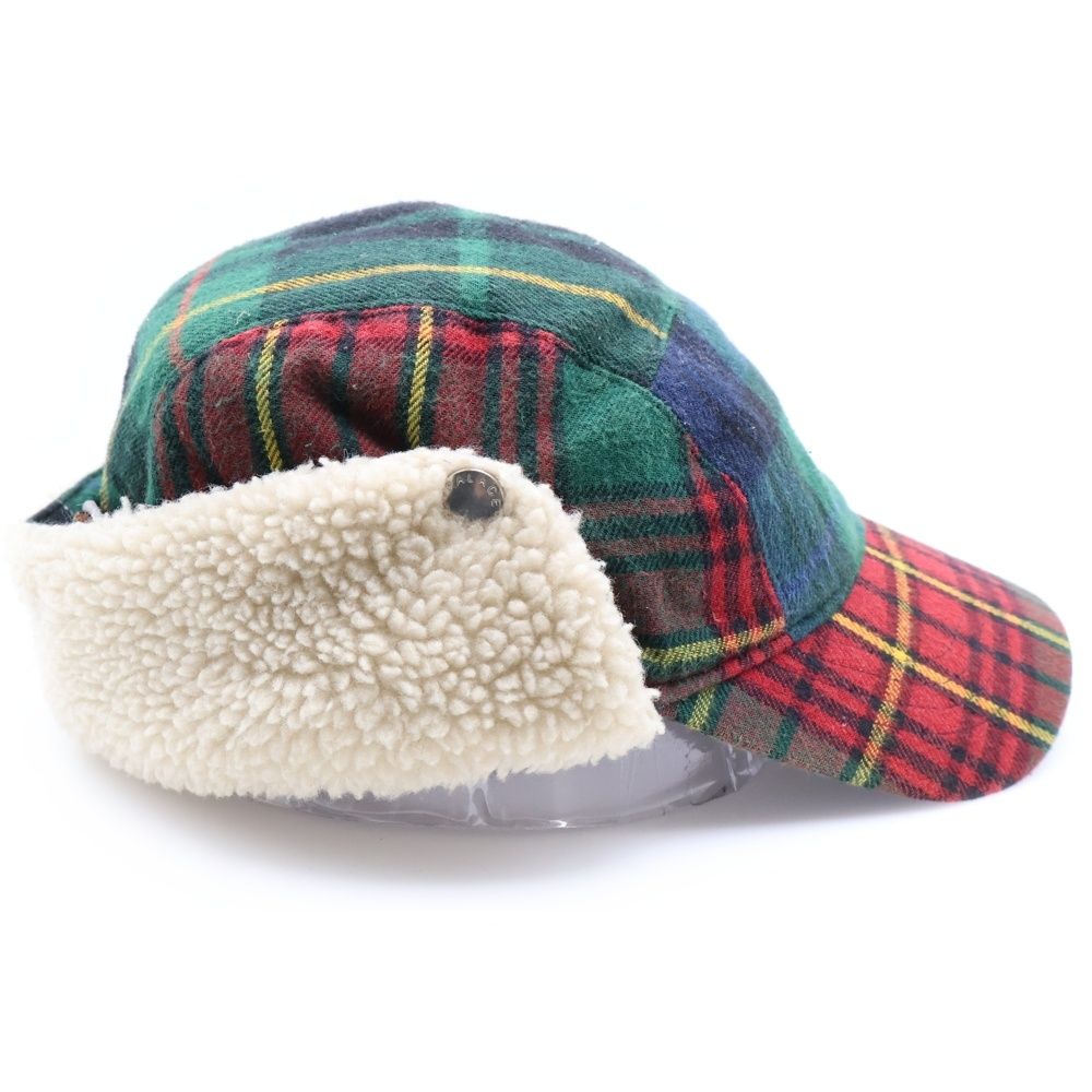Palace Skateboards パレススケートボーズ ×POLO by Ralph Lauren POLAR FLEECE HUNTING CAP ポロラルフローレン ポーラー フリース チェック ボアライニング ハンティングキャップ マルチ