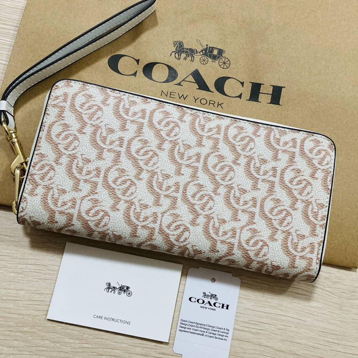 ☆ COACH コーチ 521 長財布 リストレット シグネチャー