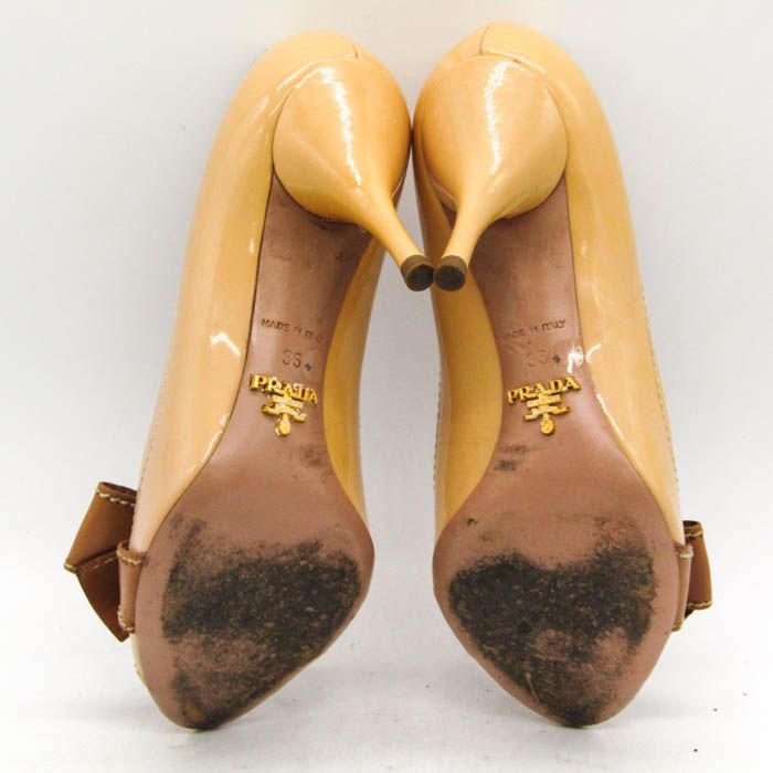 プラダ パンプス オープントゥ ブランド シューズ 靴 イタリア製