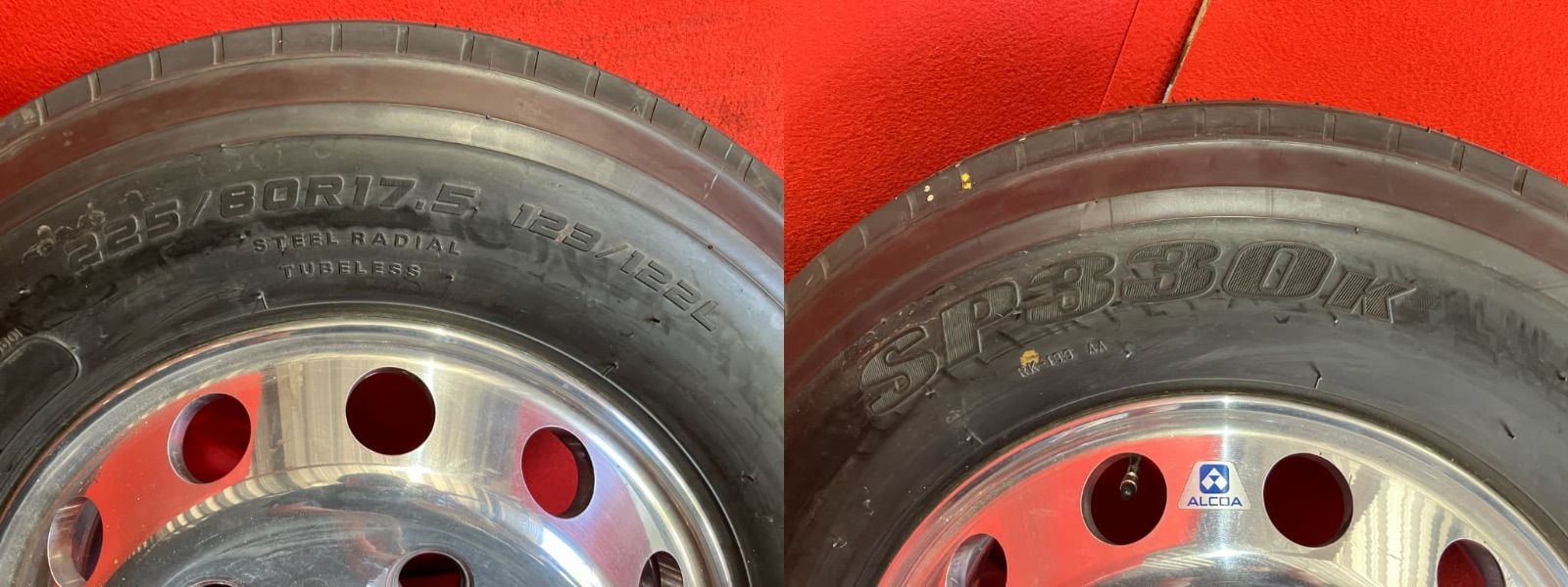 期間限定SALE実施中。 個人宅配送不可 新車外しトラックタイヤホイールセット 225 80R17.5 123 122L DUNLOP SP330k 17.5x6.00 135 PCD222.25mm 1本