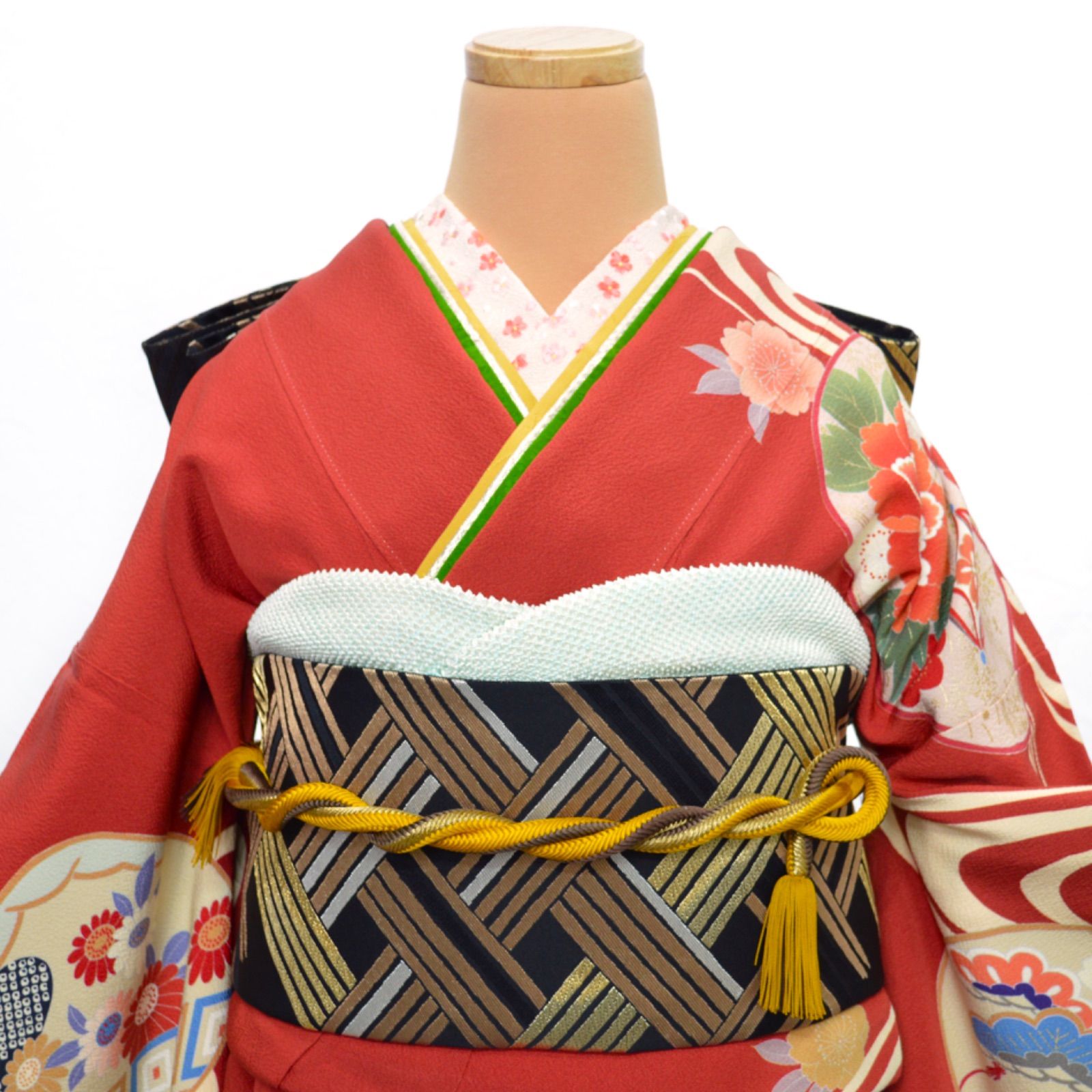 訳あり特価Used品》正絹 振袖フルセット S〜Lサイズ 古典美 成人式