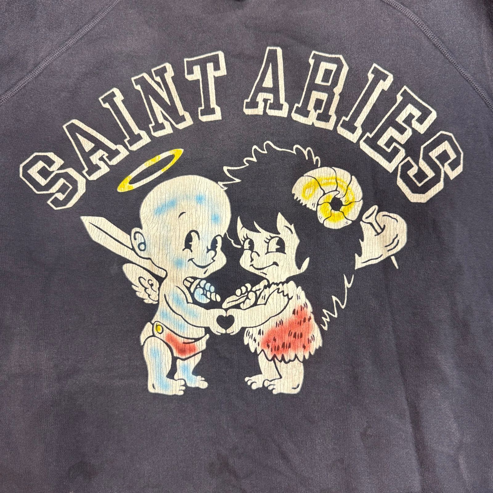 定価55000円 SAINT MICHAEL × ARIES 23AW CREW NECK SWEAT_SAINT ARIES 