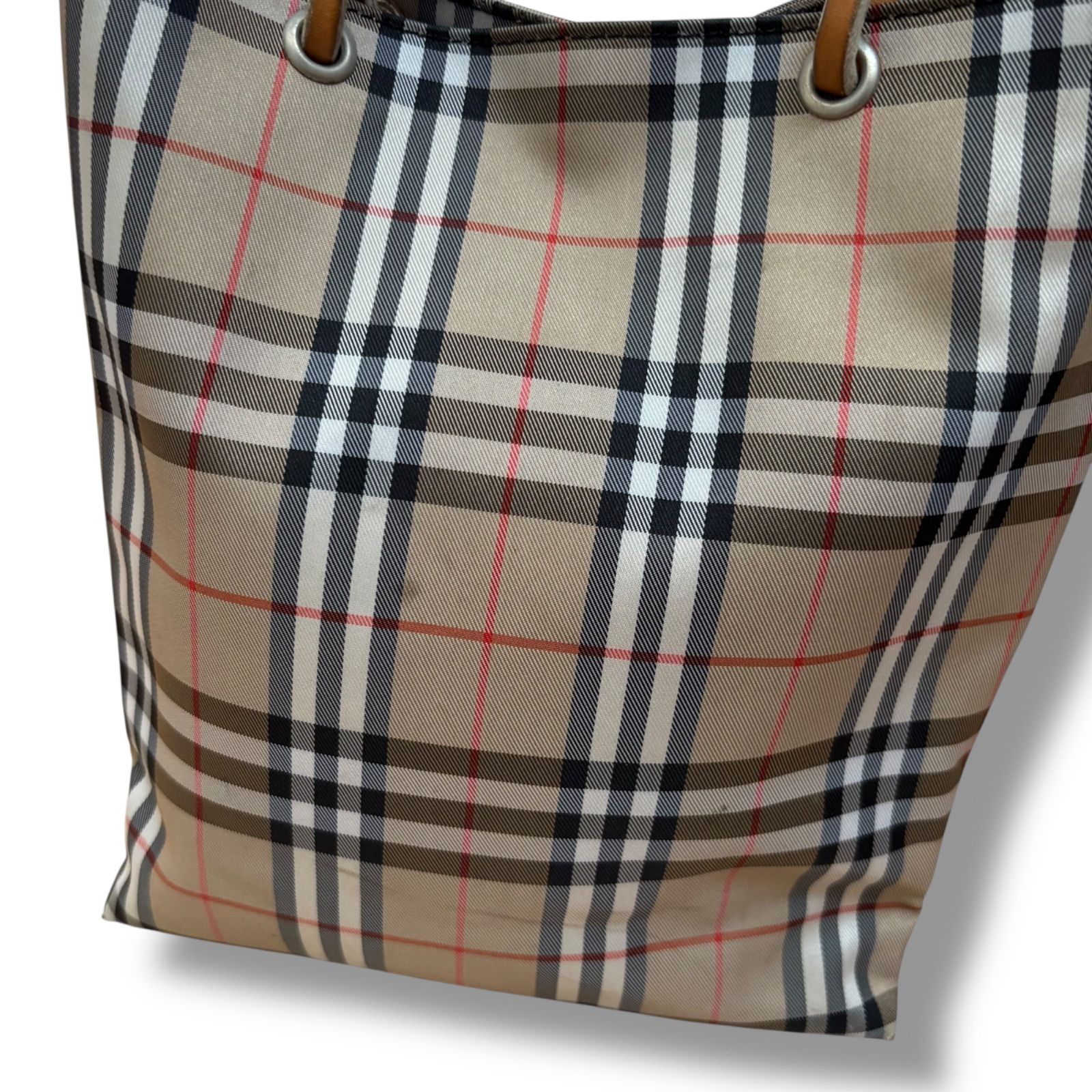 BURBERRY チェック ミニバッグ レザーハンドル付き DECORATOM_COM_BR