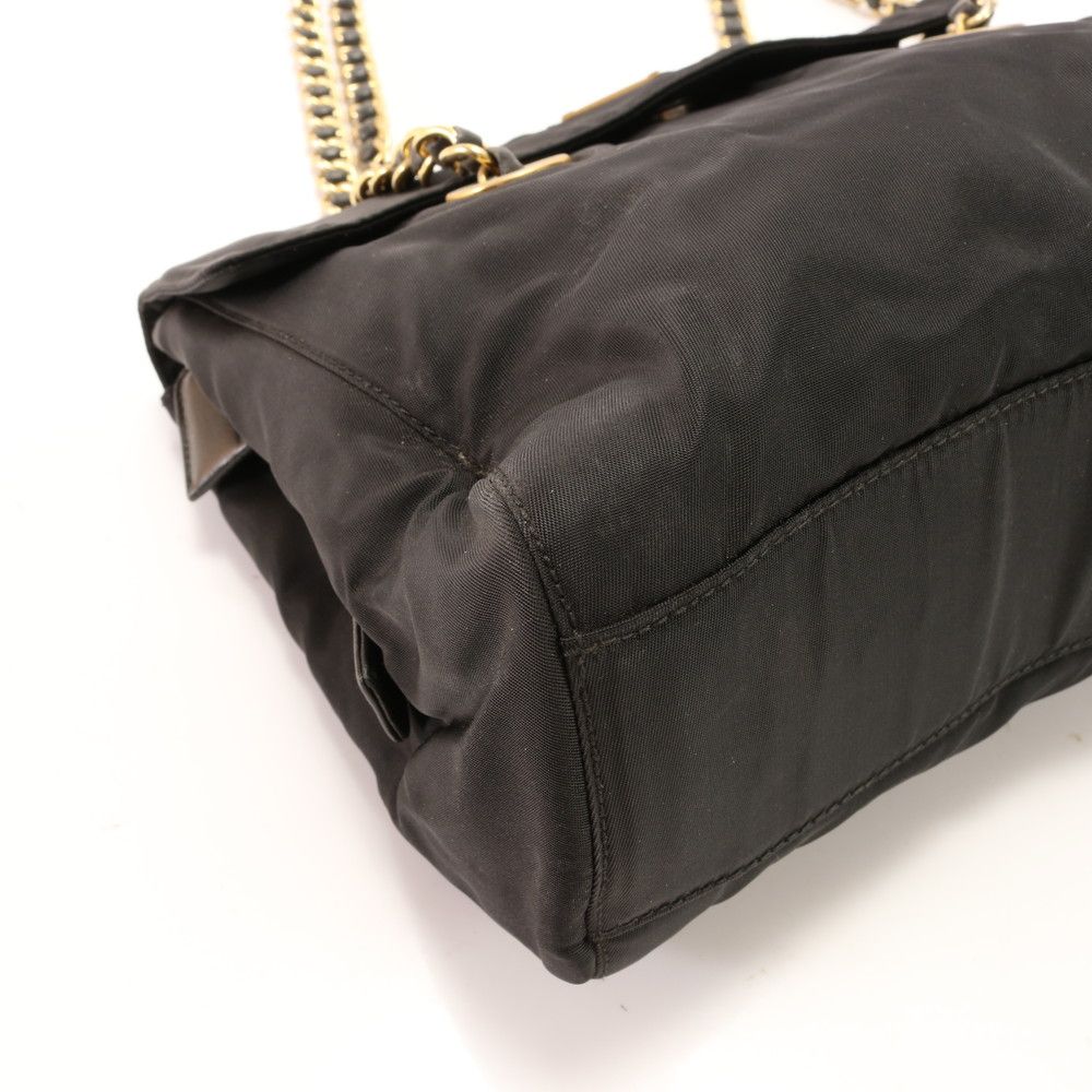 プラダ ギャランティ付 テスート ナイロン 三角ロゴ チェーン