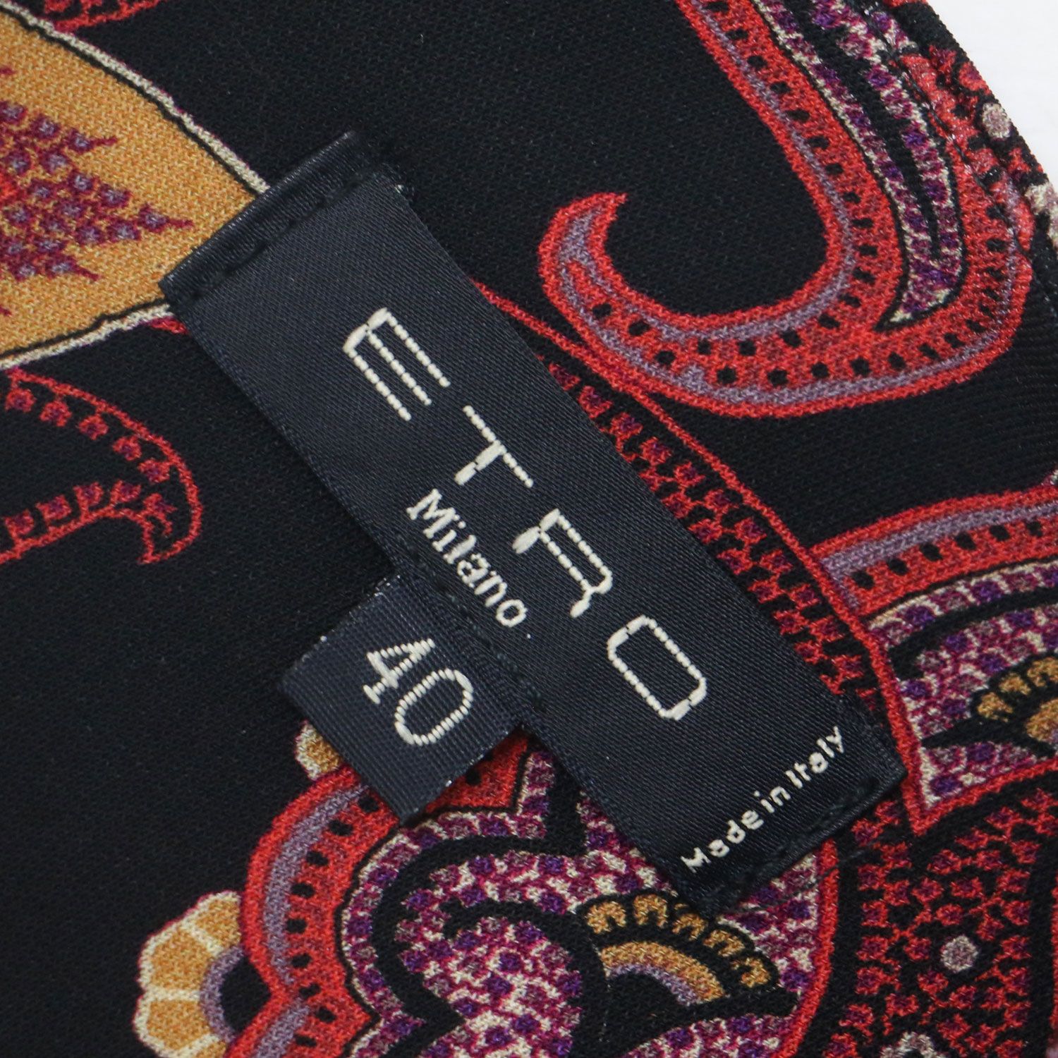 美品】ETRO エトロ ワンピース ブラック レッド系 サイズ:40(M 