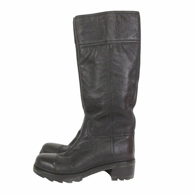 プラダスポーツ PRADA SPORT ロングブーツ レザー 3W5100 黒