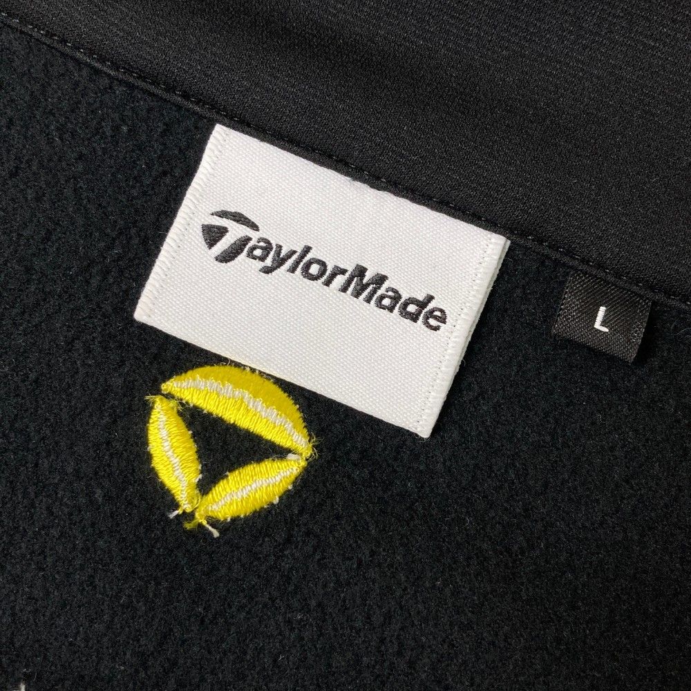 サイズ：L TAYLOR MADE テーラーメイド ×Kuchibue Golf 2024年モデル 裏起毛 ハーフジップ スウェットトレーナー  ブラック系 [240101427240] ゴルフウェア メンズ ストスト サイズ：L TAYLOR MADE テーラーメイド ×Kuchibue Golf 2024年