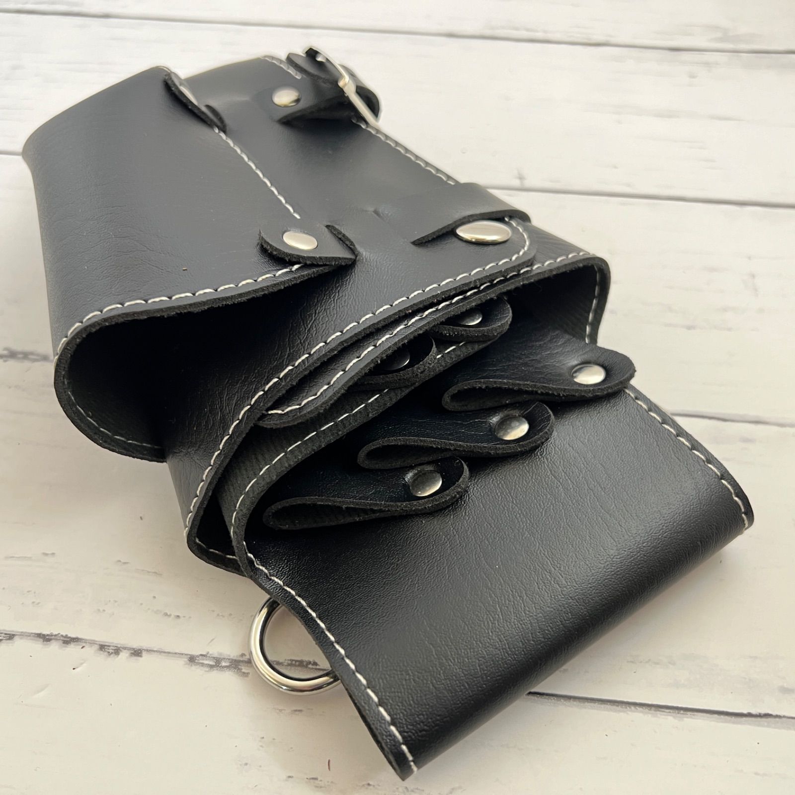 楽天市場】本革 シザーケース ブラック 5丁挿し 美容師 トリマー