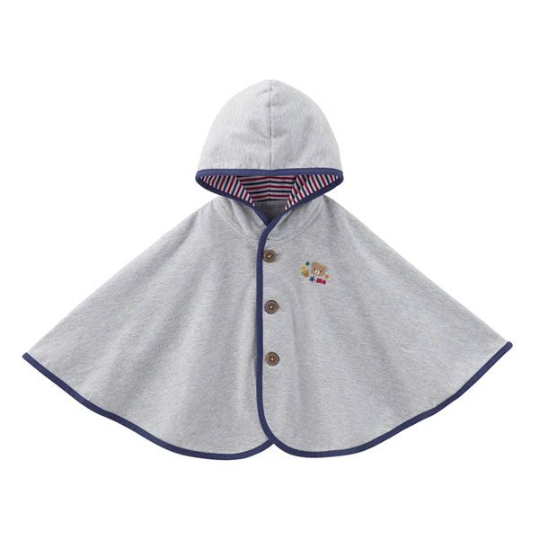 ミキハウス正規販売店|ミキハウス ベビー mikihouse おでかけポンチョ はおりもの ケープ マント プッチー うさこ フリー 70-90cm ピンク 08