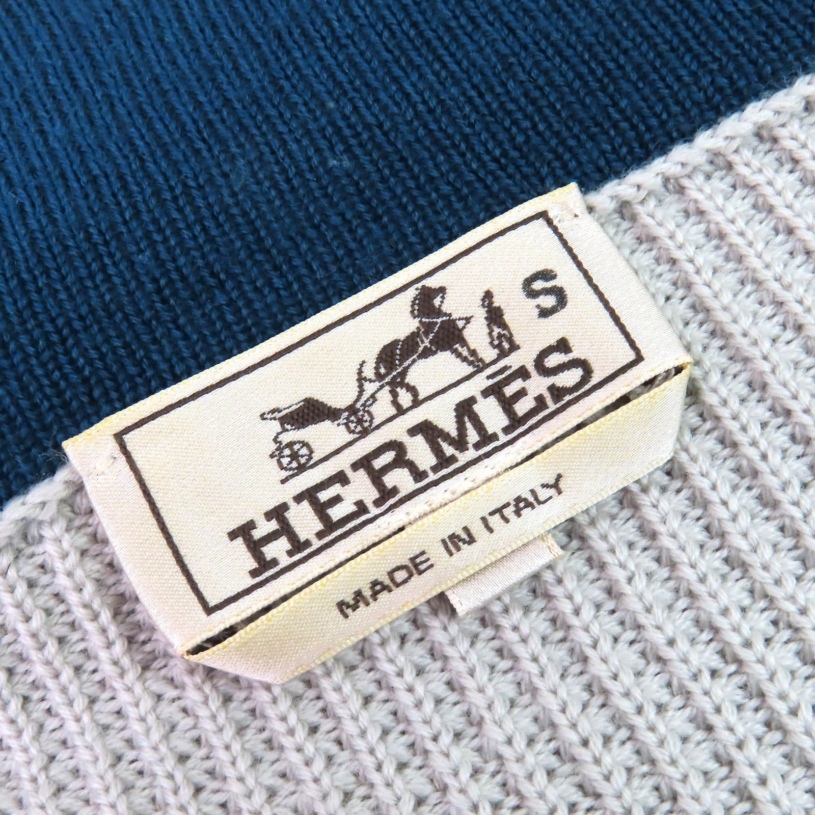 【HERMES】ウールニットジャケット 極美品△HERMES エルメス ウール100％ ドライバーズニット